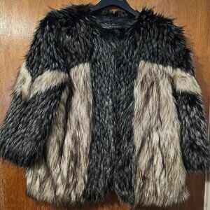 Donna Salyers Fabulous S Furs Faux Coyote and Shadow Fox Fur Coat